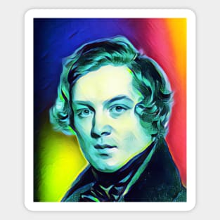 Robert Schumann Colourful Portrait | Robert Schumann Artwork 6 Magnet